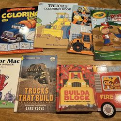 bundle of vehicle/construction books & activities 