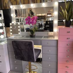 Grey Color Vanity Set 