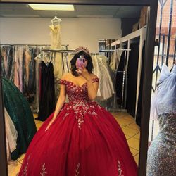 Red Quince Dress (Including Crinolina!!)