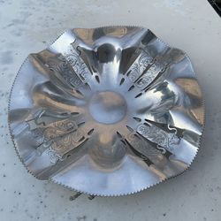 Vintage Pressed Aluminum decorative Dish, 