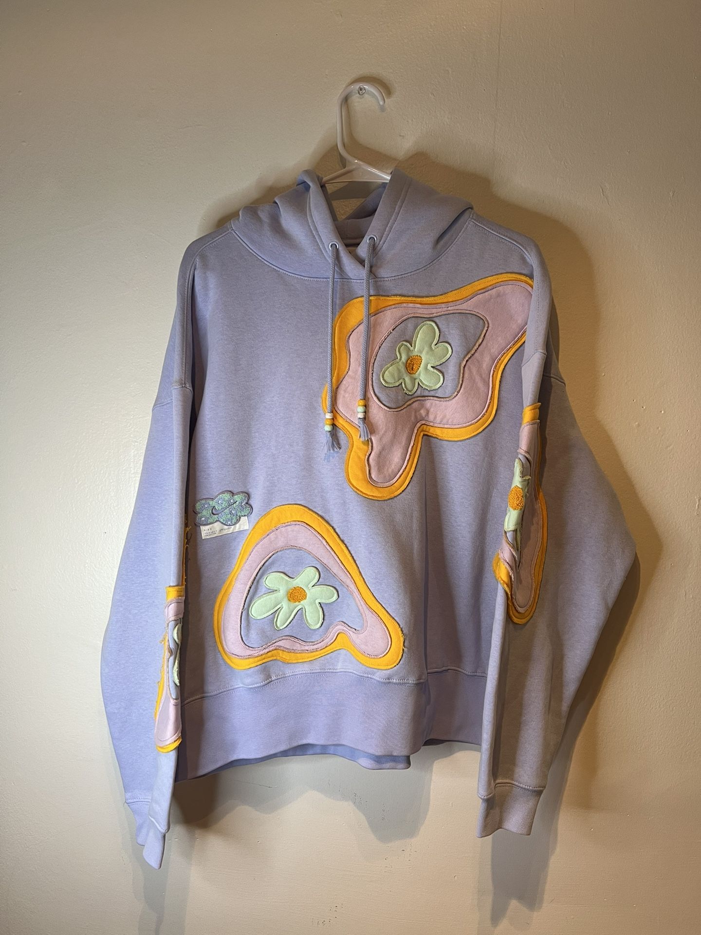 Nike Project Uphoria Women Fleece Blue Purple Embroidered Hoodie Size L