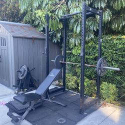 Squat Rack With Weights
