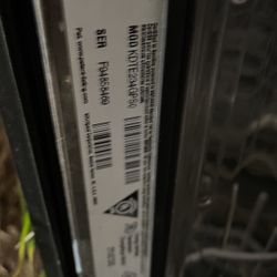 Kitchenaid Dishwasher For Sale For Parts KDTe234GPSQ