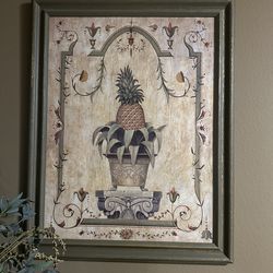 Framed Palm And Pineapple Prints