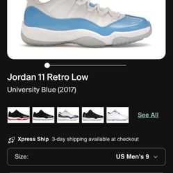 Jordan 11 Unc Low 