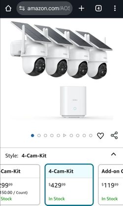 AOSU Security Cameras Outdoor Wireless, 4 Cam-Kit, No Subscription, Solar-Powered, Home Security Cameras System