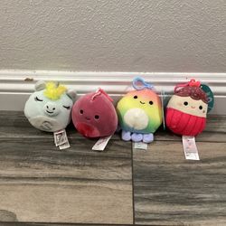4 Pack Squishmallow Keychains