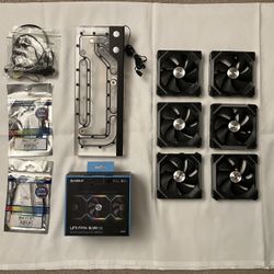 Lian Li O11D Distro Plate, Pump, 6 Uni SL120 RGB Fans, Extras