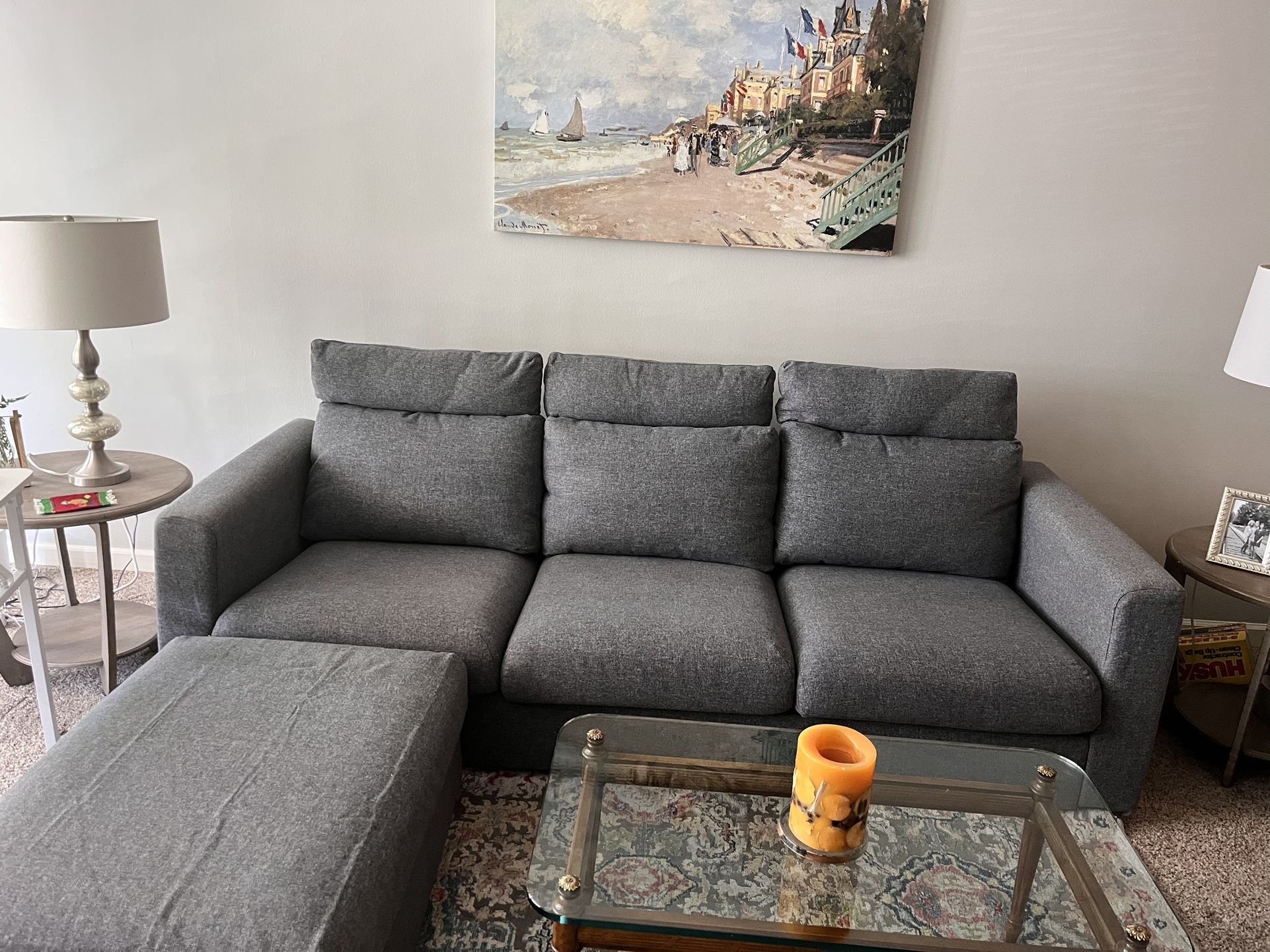 IKEA FINNALA SOFA, Headrests And Storage Ottoman!!!!