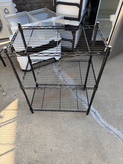 Black 3-Tier Wire Storage Shelf