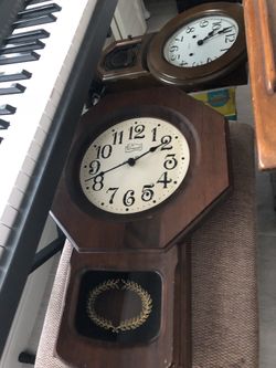 Antique 2 small wall clocks