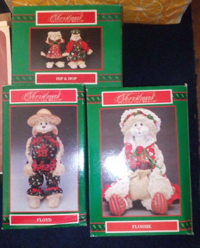Assortment Of Christmas And Easter Dolls, Figurines, Snow Globes, Music Boxes, Decor, Etc