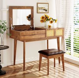 BRAND NEW CLASSIC WOOD MAKEUP VANITY