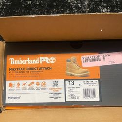 Timberland PRO Maxtrax Steel Toe Waterproof Boots Size 13w