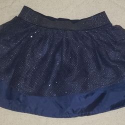 Cat & Jack Navy Blue Toddler Sparkle Skirt (3T)
