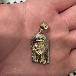 10k Jesus Pendant 