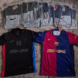 Travis Scott x FC Barcelona Home & Away Kits – S/M/L – Brand New 🔥