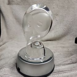 VTGE Mid cent Steuben Glass Crystal  Owl By Donald Pollard Figurine Paperweight