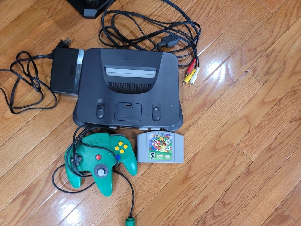 Nintendo N64 with Mario 64, OEM Controller, And Cords