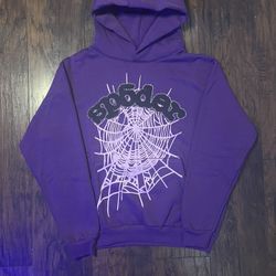 Sp5der Hoodie Purple\ rhinestone