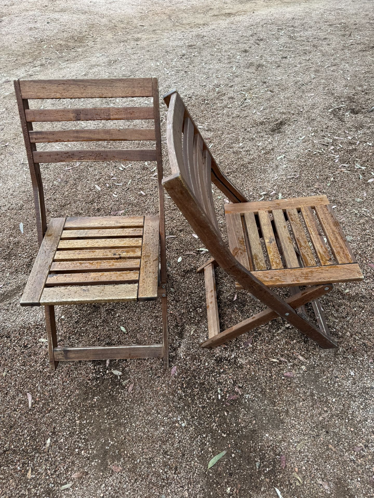 IKEA Wood Folding Bistro Chairs 