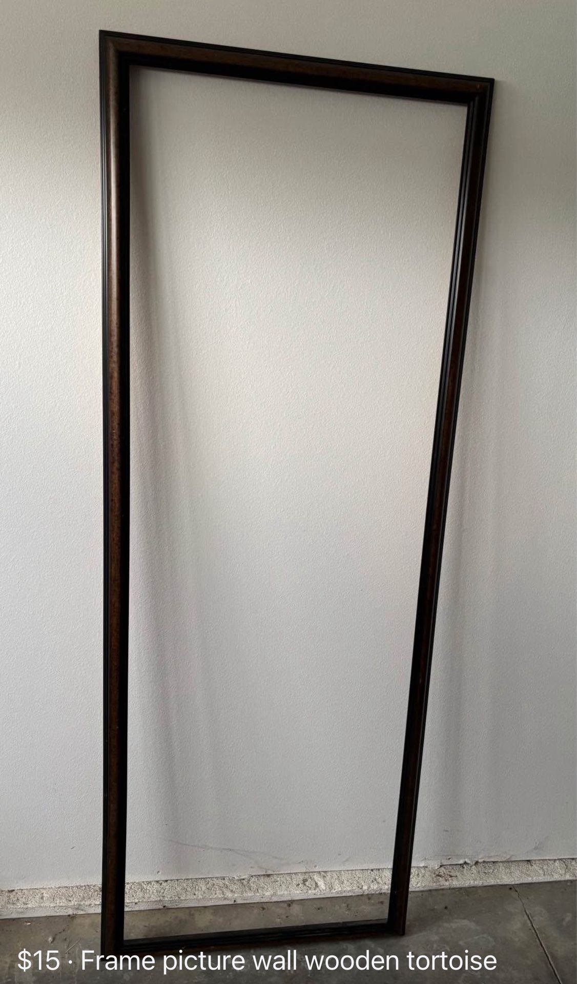 Frame picture wall wooden tortoise shell finish without backing or glass sturdy art crafting