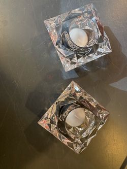 Glass tealight holders