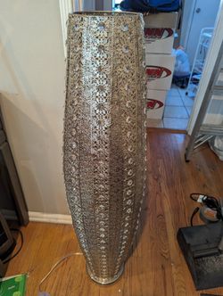 Crystal And Silver Lamp Works Great