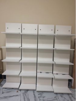 4 tier wall shelf with LED lights