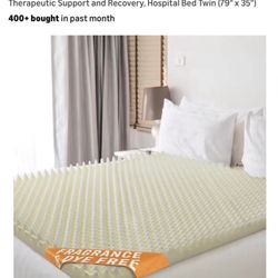 Vaunn Medical Egg Crate Mattress Topper twin Size 79”x35” New