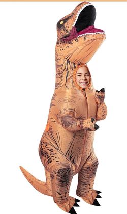 Kids Inflatable T-Rex Halloween Costume - up to 54” Tall