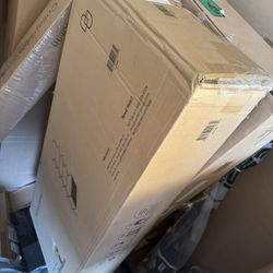 Theo 73 in. H 24 in. W Modern Bookcase with Rattan Cabinet in Matte Black and Light Oak with Metal Frame for Living Room