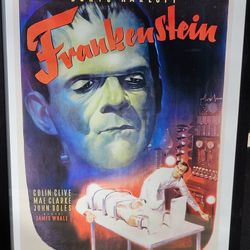 Frankenstein Movie Poster. Framed $65