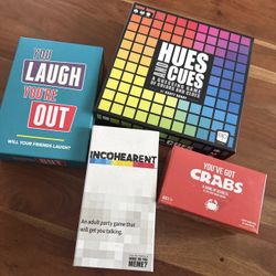 Party Board Game Lot (Hues & Cues, You've Got Crabs, etc.)