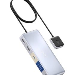 Anker Docking Station, KVM Switch for 2 Laptops, Dual 4K Monitor 554 USB C Docking Station, with HDMI and DisplayPort, Max 100W PD, USB 3.0, Audio for