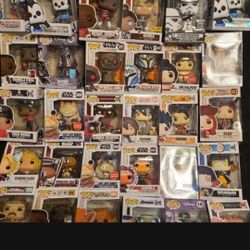 Funko Pop Figure Lot Disney, Star Wars, Pokemon, Anime And More