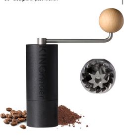 KINGrinder P2 Lightweight Manual Coffee Grinder, ABS Body, Stainless Burr