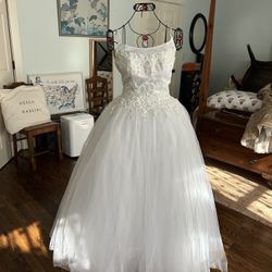 Oleg Cassini Beaded Princess Wedding Dress