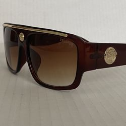 Versace Sunglasses Men Brown Medusa