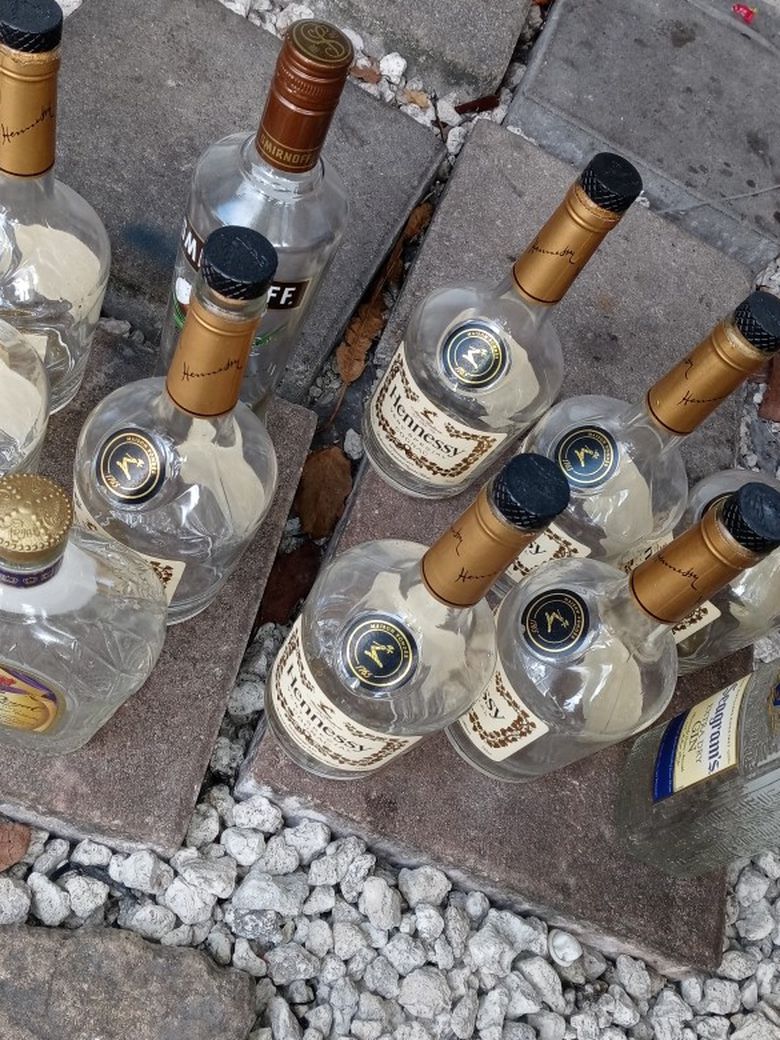 12 Empty Assorted Bottles