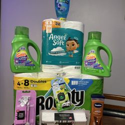 Gain Detergent, Bounty Napkins