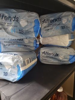Adult Pull-Ups Underwear Lot. Over A $300 Value. Take ALL For Only $50.00. (13 NEW Packages Total)