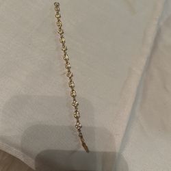 Bracelet Gold Plated With Crystal Savraski New