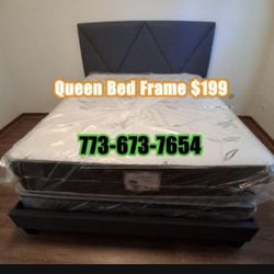 Brand New Queen Bed Frame With Mattress & Box Spring Today 🚨