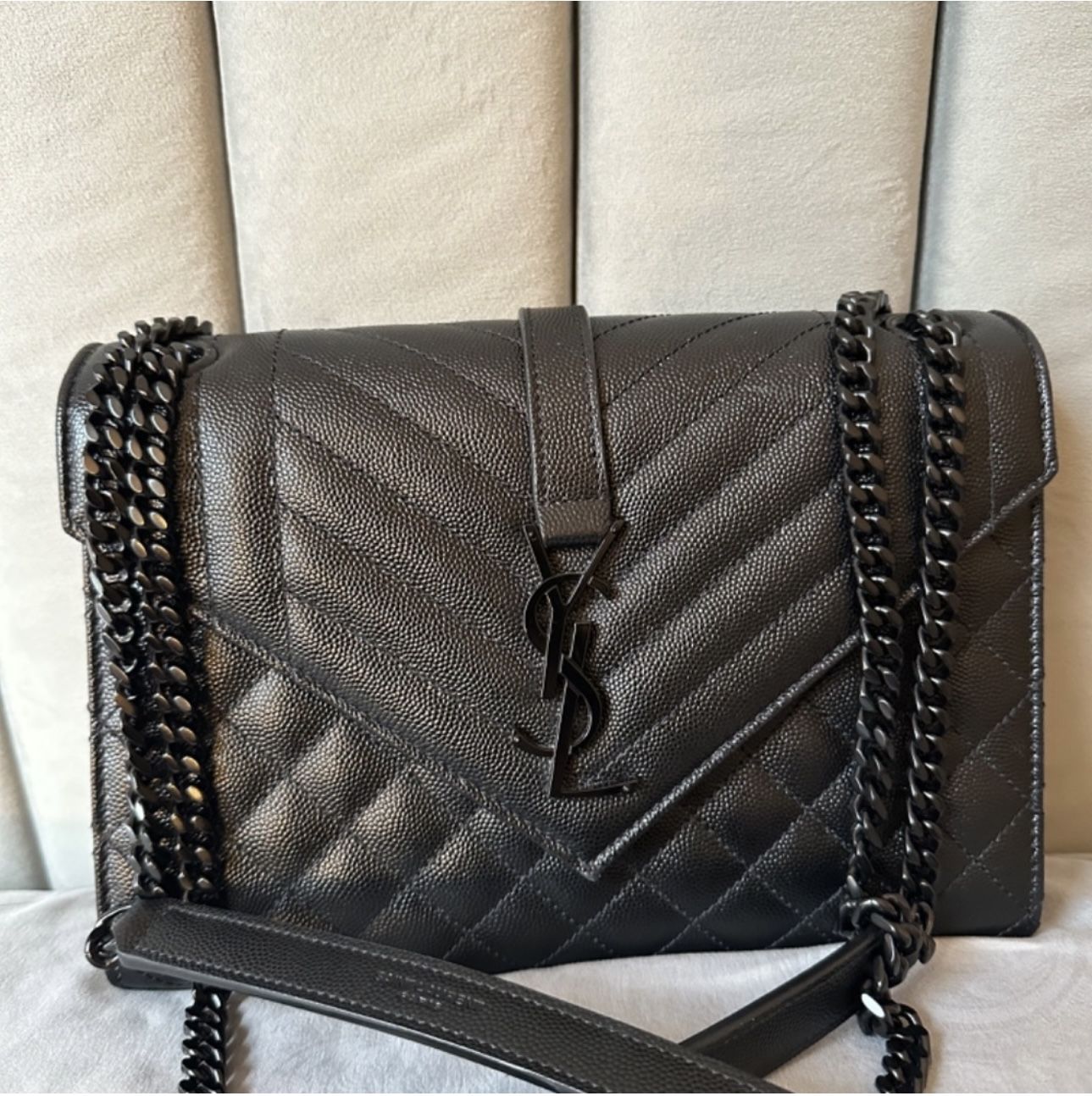 YSL Medium Quilted Envelope Shoulder Bag