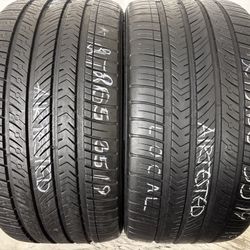 2 Tires 265 35 19 Michelin Pilot Sport All Season 4 High Tread