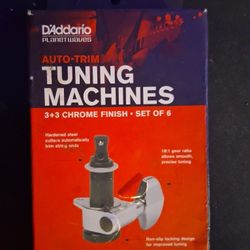 D'Addario AutoTrim Locking Tuners - 3×3- Chrome