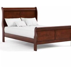Rarely Used Queen Size Sleigh Bed Frame And Mattress 