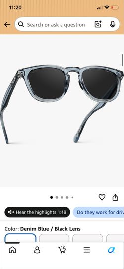 WAP Sunglasses Denim Blue Black Lens