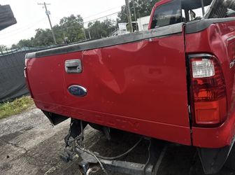 2010-2016  F250 F350 TAILGATE TAIL GATE FACTORY OEM ASSEMBLY Damaged Red